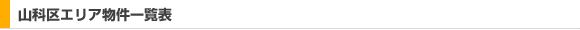 山科区エリア物件一覧表